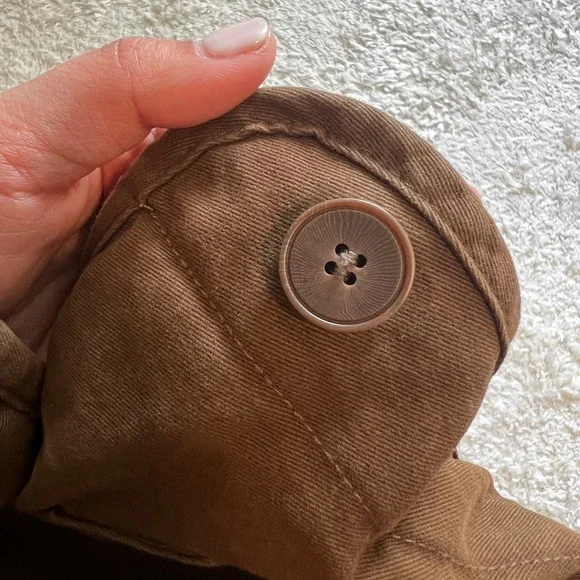 Women’s winter dark brown Barn Jacket with corduroy Black Collar - Picture 7 of 13